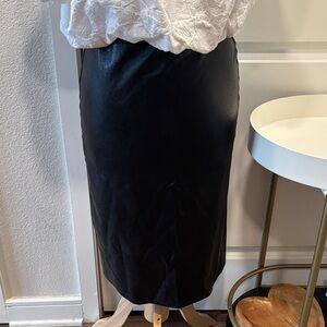 EUC Commando Black Vegan Leather Pencil Skirt